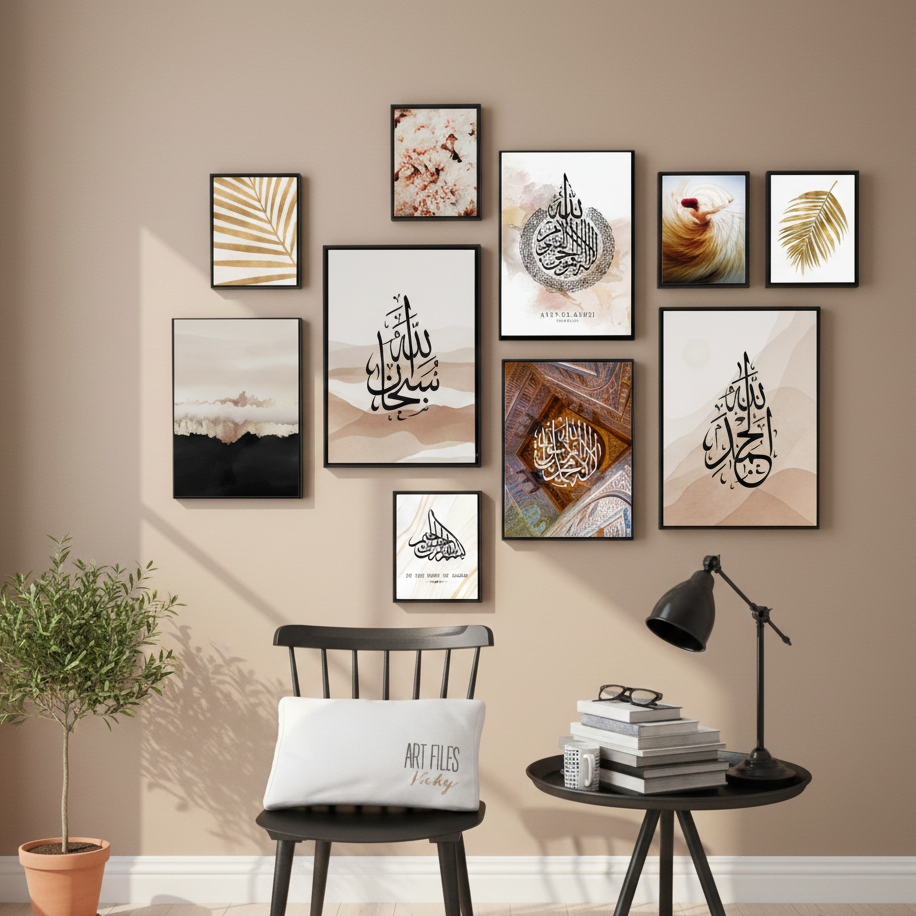 10 Pcs Islamic Calligraphy